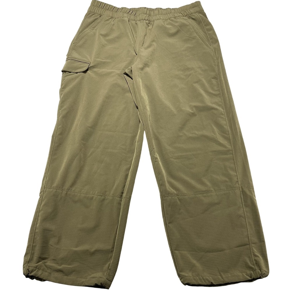 Athleta Hiking Pants Womens Large Green Lightweight Jogger Elastic Hem Pockets